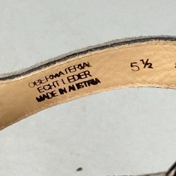 Paul Green Sandals Womens Sz 7.5 US 5.5 UK Metallic Laser Cut Tan Nubuck Leather - Picture 8 of 9